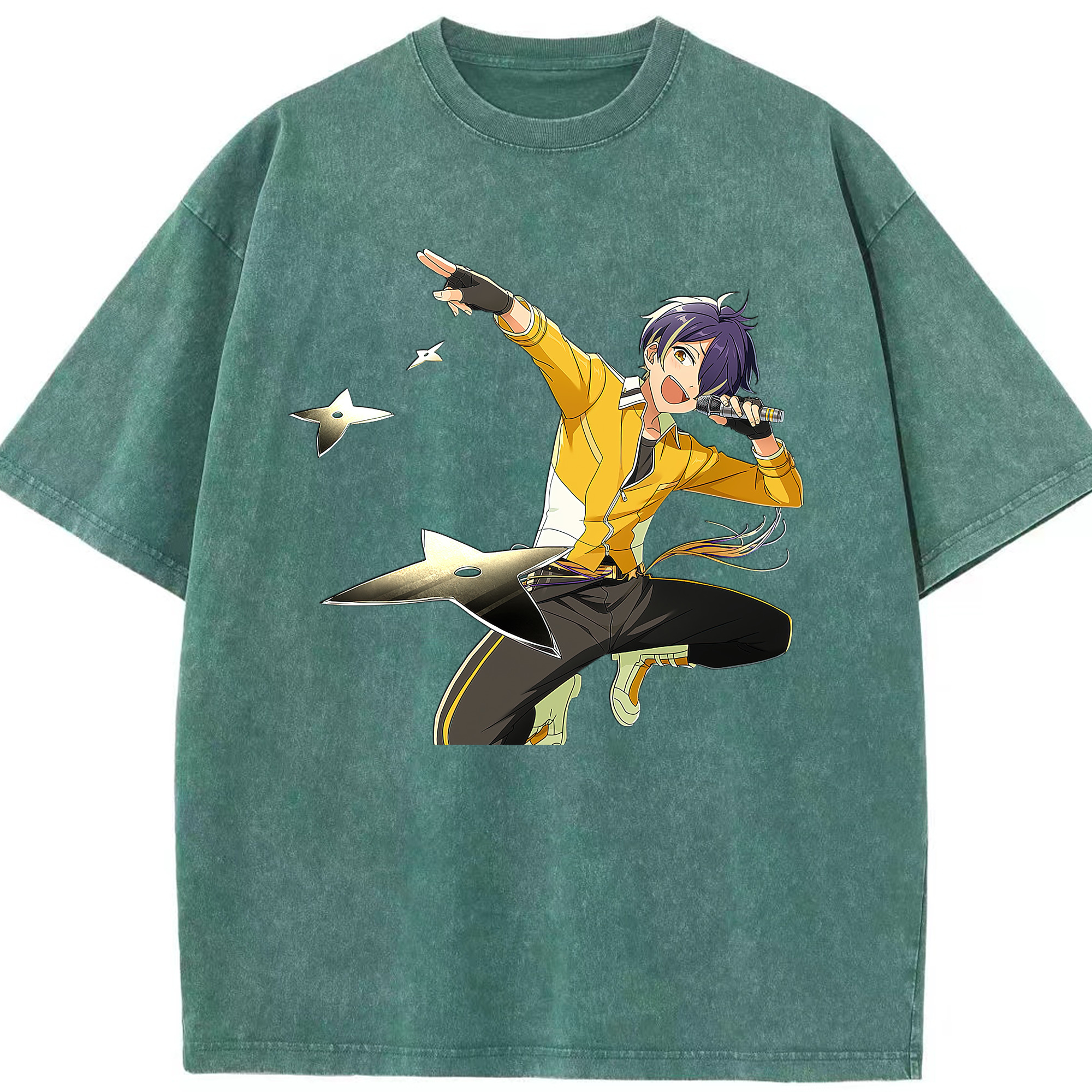 （画像用） あんさんぶるスターズ! Ensemble Stars 綿100% ヴィンテージ風 半袖Tシャツ（フロントプリント）